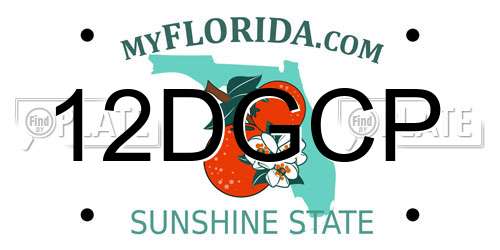 12DGCP Florida License Plate