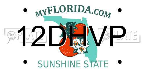 12DHVP Florida License Plate
