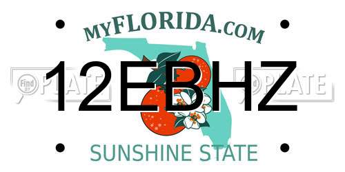 12EBHZ Florida License Plate