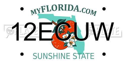 12ECUW Florida License Plate