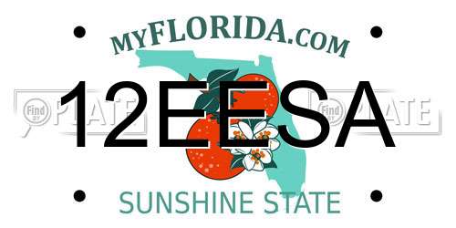 12EESA Florida License Plate