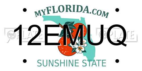 12EMUQ Florida License Plate