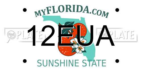12EUA Florida License Plate