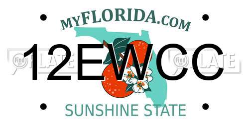 12EWCC Florida License Plate