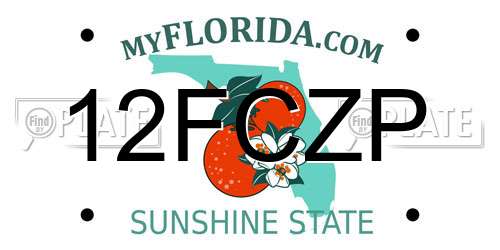 12FCZP Florida License Plate