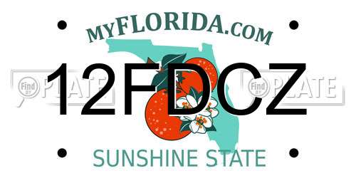 12FDCZ Florida License Plate