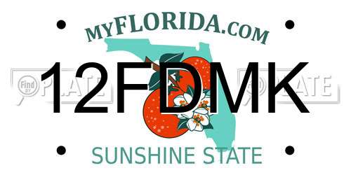 12FDMK Florida License Plate