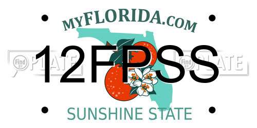 12FPSS Florida License Plate