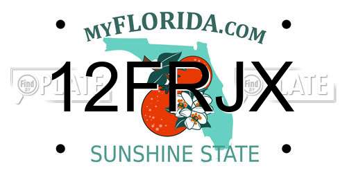 12FRJX Florida License Plate