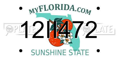 12II472 Florida License Plate