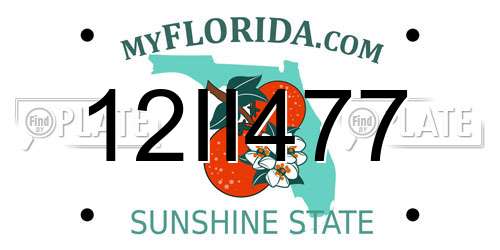 12II477 Florida License Plate