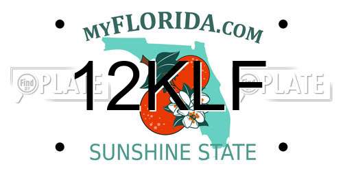 12KLF Florida License Plate