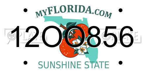 12OO856 Florida License Plate