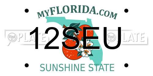 12SEU Florida License Plate