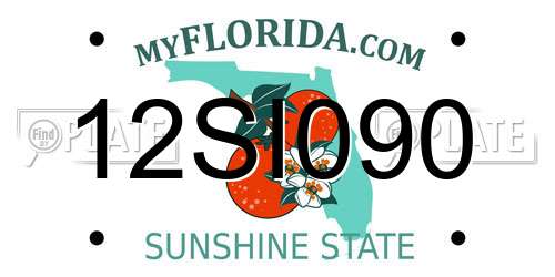 12SI090 Florida License Plate