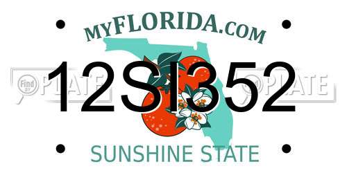 12SI352 Florida License Plate