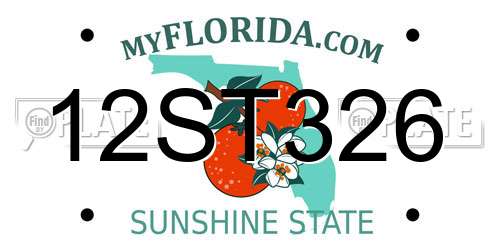 12ST326 Florida License Plate