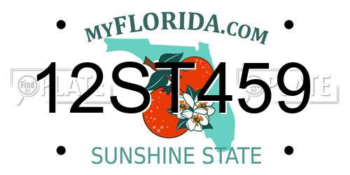 12ST459 Florida License Plate