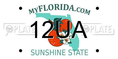 12UA Florida License Plate