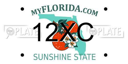 12XC Florida License Plate