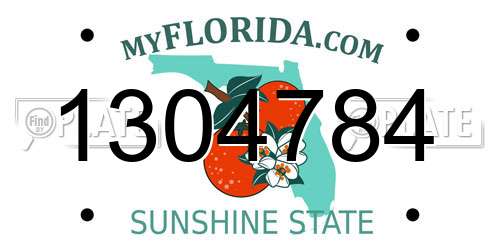 1304784 Florida License Plate