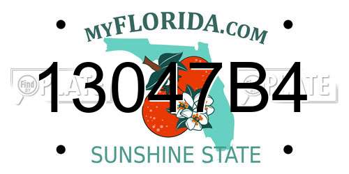 13047B4 Florida License Plate