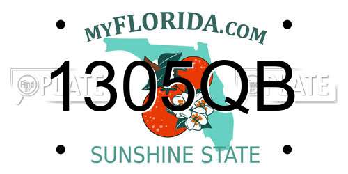 1305QB Florida License Plate