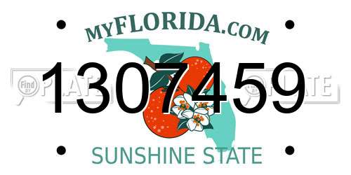 1307459 Florida License Plate