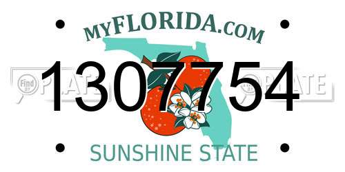 1307754 Florida License Plate