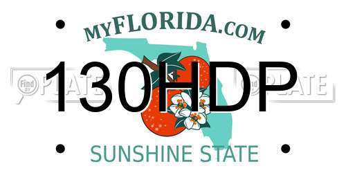 130HDP Florida License Plate