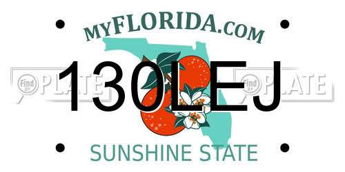 130LEJ Florida License Plate