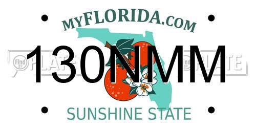 130NMM Florida License Plate