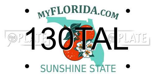 130TAL Florida License Plate