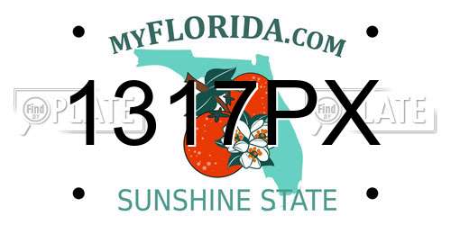 1317PX Florida License Plate