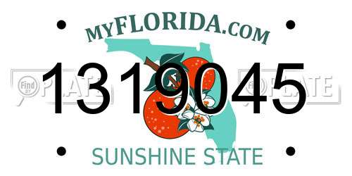 1319045 Florida License Plate