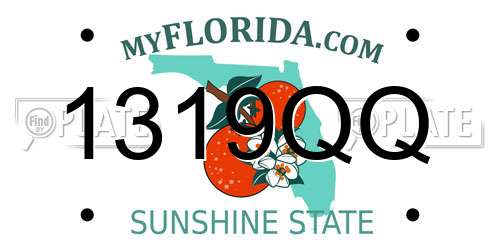 1319QQ Florida License Plate
