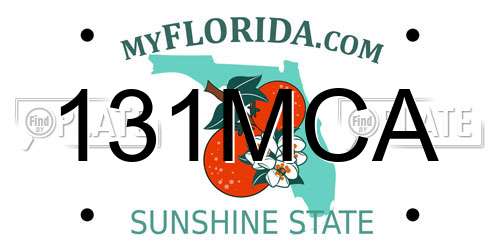 131MCA Florida License Plate