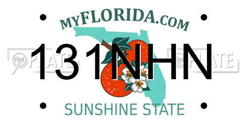 131NHN Florida License Plate