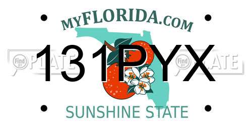 131PYX Florida License Plate