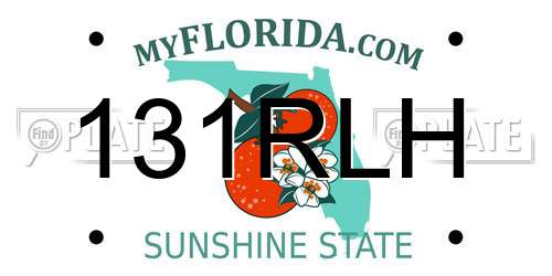 131RLH Florida License Plate