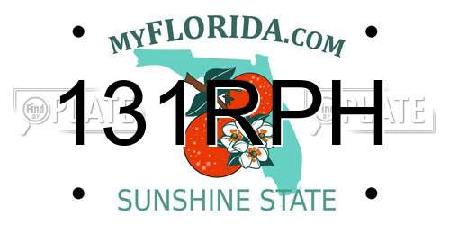 131RPH Florida License Plate
