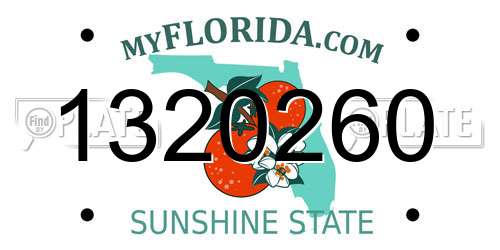 1320260 Florida License Plate