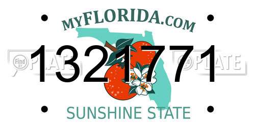 1321771 Florida License Plate
