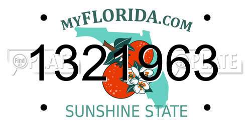 1321963 Florida License Plate