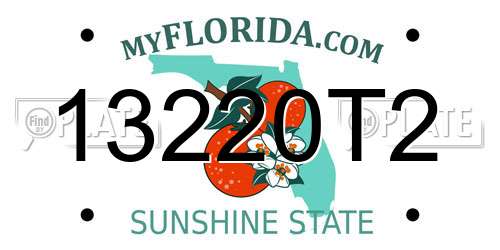 13220T2 Florida License Plate