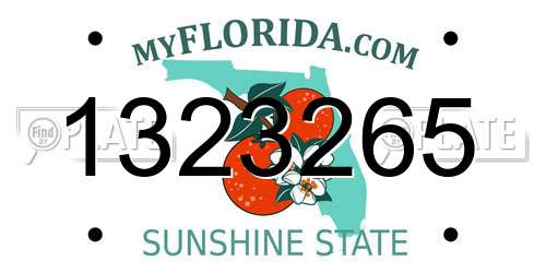 1323265 Florida License Plate