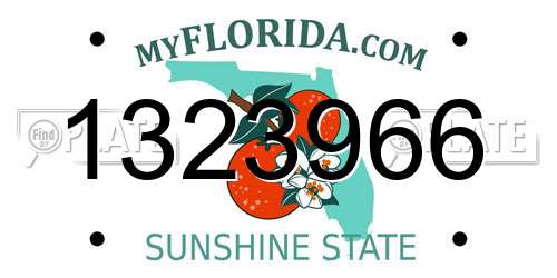 1323966 Florida License Plate