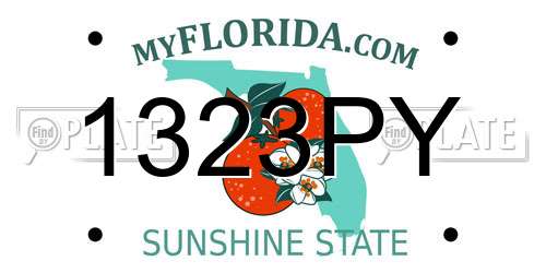 1323PY Florida License Plate