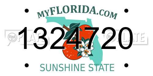 1324720 Florida License Plate