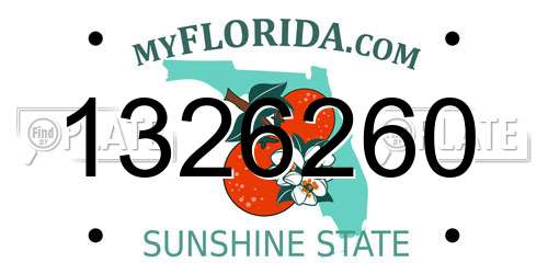 1326260 Florida License Plate